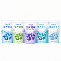 Custom Three-Side Sealed Stand-Up Bag for Personal Care and Household Chemical Packaging, Custom Made for Laundry Pellets and Effervescent Tablets Packaging