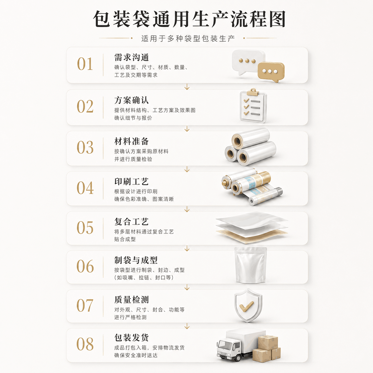 General Packaging Bag Production Process Diagram