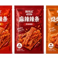 Customized Spicy Noodles Packaging Bags – Food Grade Three-Side Sealed Snack Packaging Bags Manufacturer for Barbecue Spicy Noodles