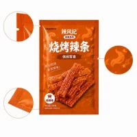 Customized Spicy Noodles Packaging Bags – Food Grade Three-Side Sealed Snack Packaging Bags Manufacturer for Barbecue Spicy Noodles