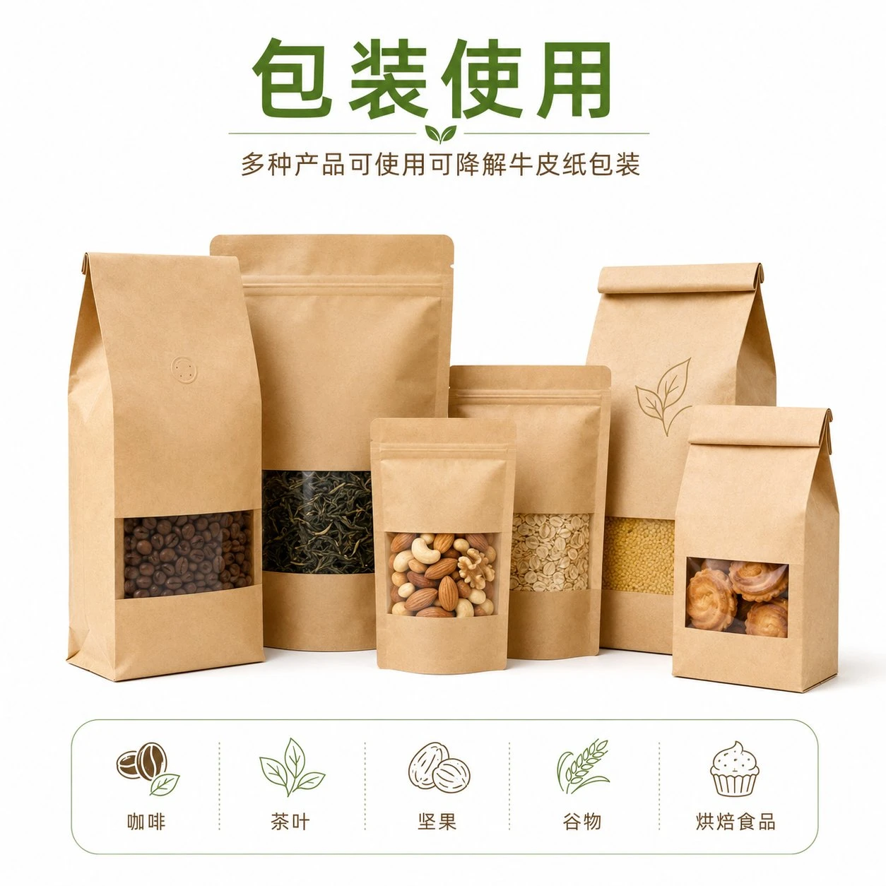 Multiple products can be packaged using biodegradable cowhide paper packaging