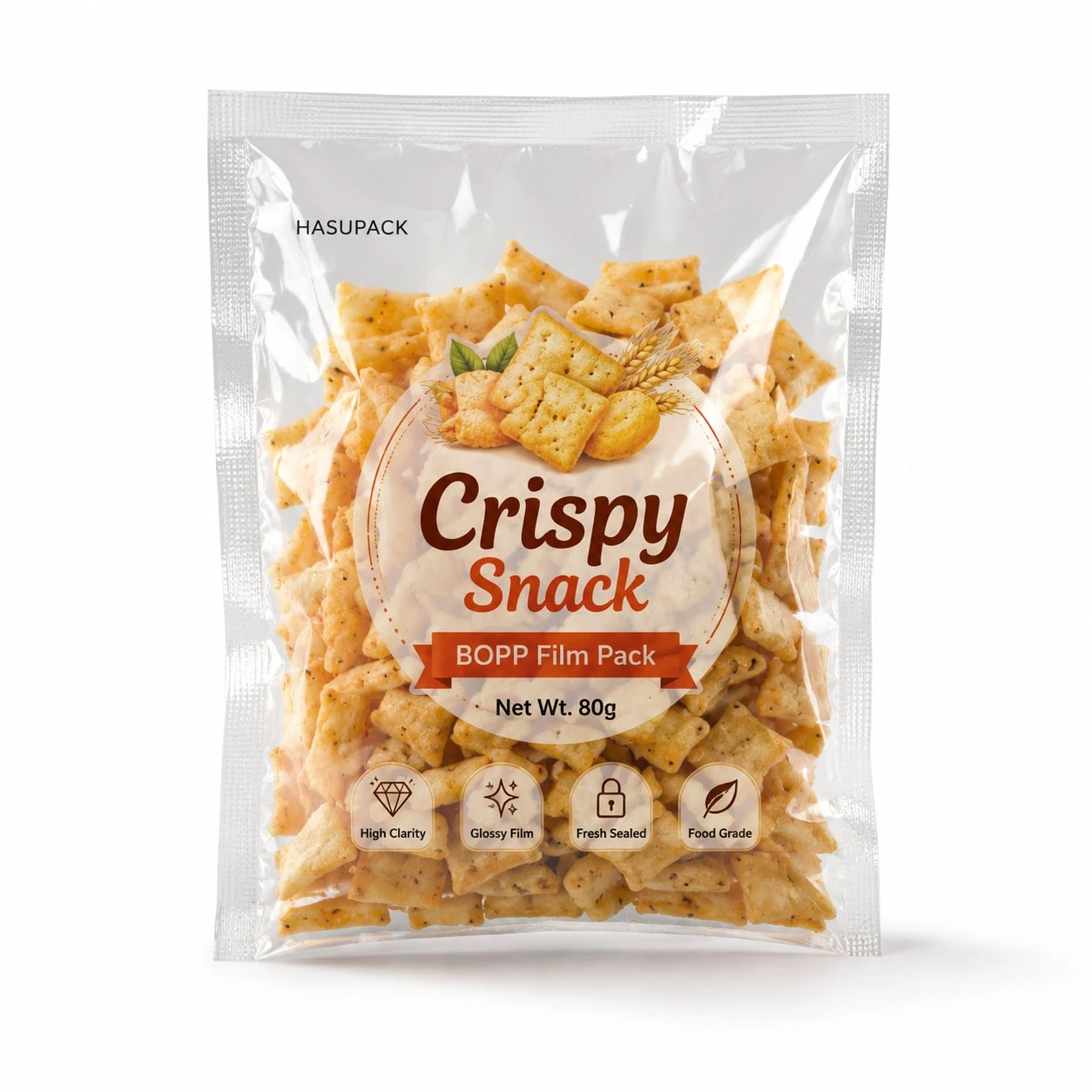 Crunchy Snacks BOPP Film Packaging