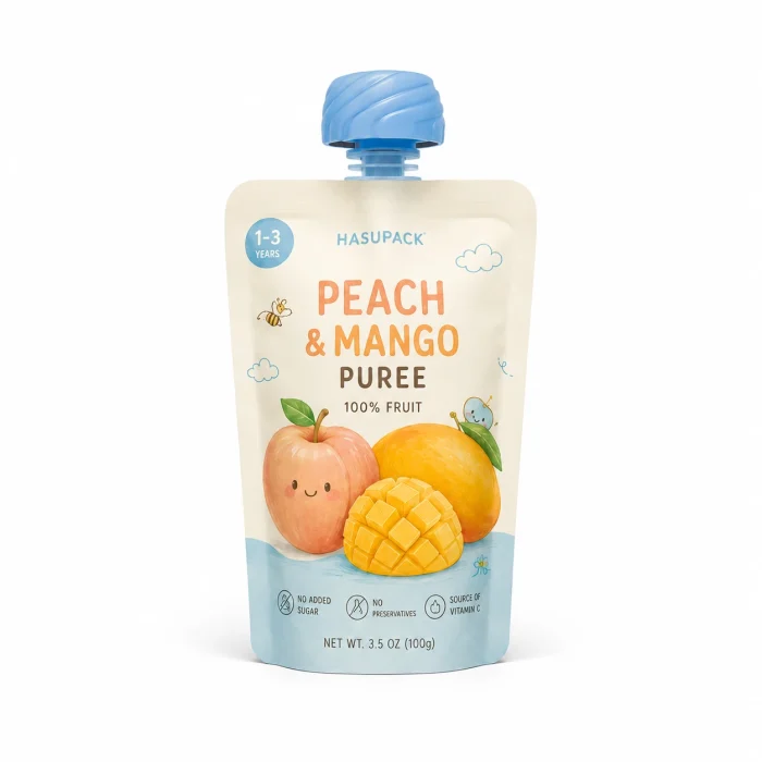 Custom Food Grade 121°C High Temperature Sterilization Fruit Puree Suction Bag BPA Free Aluminum Foil High Barrier Independent Standing Suction Bag for Infant Complementary Food