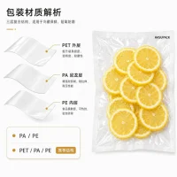 Custom Fruit Slice Vacuum Packaging Bags – Lemon Slices and Vegetable Slices Food Grade Transparent Vacuum Bags Manufacturer