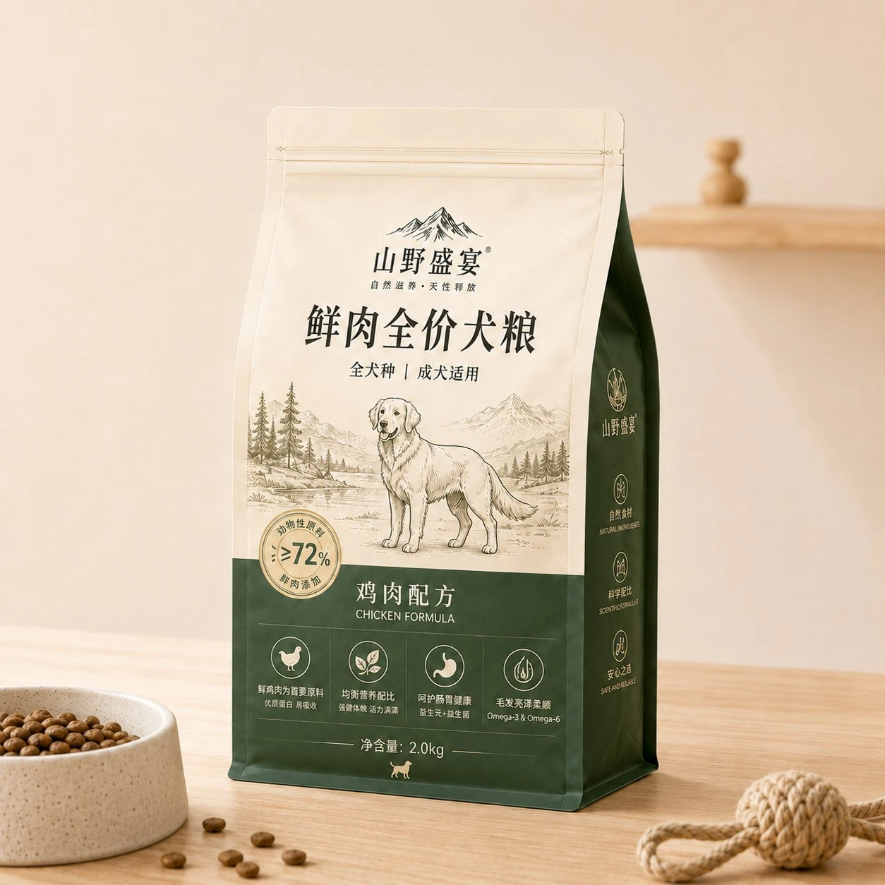 mountain-feast-dog-food-chicken-formula-front-view