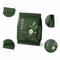 Custom Side-Sealed Pillow Pouch for Tea Packaging, Snack Packaging for Nuts, Candies, Chocolate, Coffee Beans