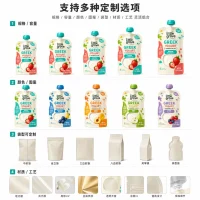 Custom Children’s Yogurt Sipper Stand-Up Bag, Food Grade Yogurt Packaging Bag, Fruit Puree Baby Food Sipper Bag Manufacturer