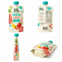 Custom Children’s Yogurt Sipper Stand-Up Bag, Food Grade Yogurt Packaging Bag, Fruit Puree Baby Food Sipper Bag Manufacturer