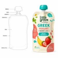 Custom Children’s Yogurt Sipper Stand-Up Bag, Food Grade Yogurt Packaging Bag, Fruit Puree Baby Food Sipper Bag Manufacturer