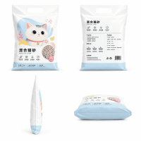 Custom Three-Side Sealed Cat Litter Bags, Color-Printed Composite Pet Packaging Bags, Available in Multiple Sizes for Customization