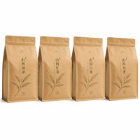 Custom Kraft Paper Packaging Bags for Tea, Nuts & Snacks, Coffee Packaging Bags, Kraft Paper Self-Sealing Bags