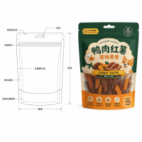Custom Three-Side Sealed Pet Snack Packaging Bags, Color-Printed Composite Bags Factory Custom Order