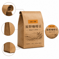 Coffe Bean Brown Paper Bag  
Brown Paper Bag for Nuts, Tea, and Snacks  
Brown Paper Bag with Pleated Design for Nuts, Tea, and Snacks