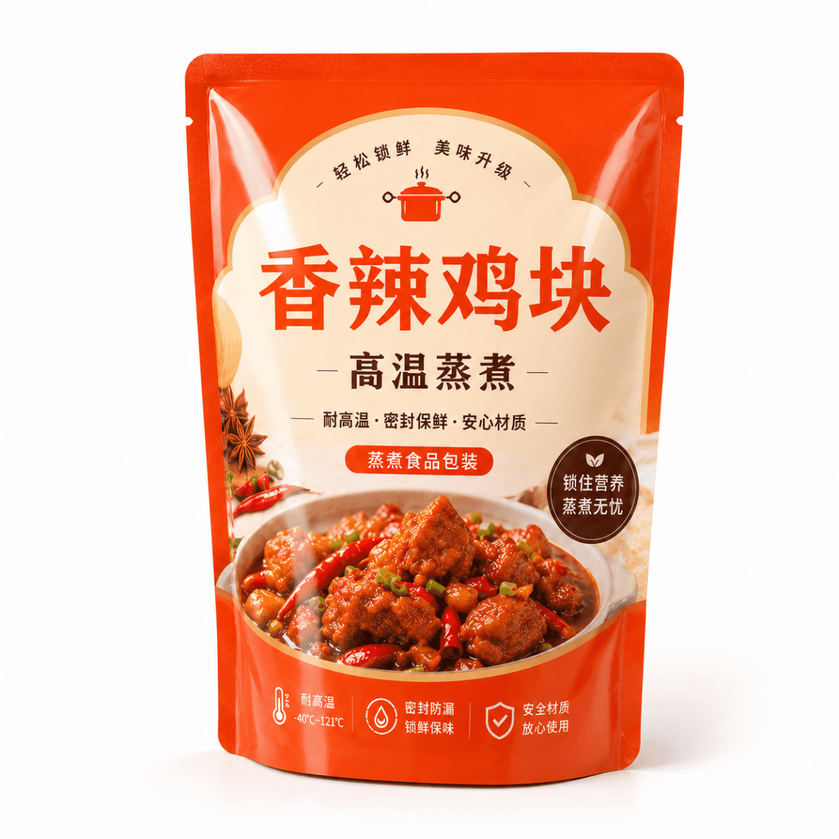 Custom High-Temperature Steam Cooking Food Packaging Bags Pre-Cooked Food Packaging Bags