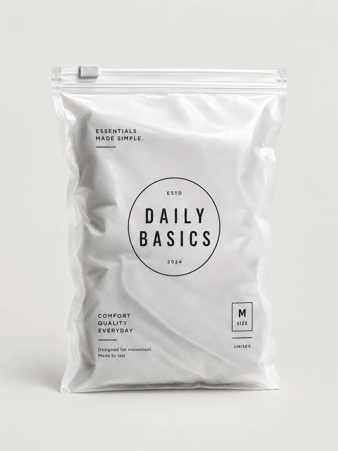 Cosmetic Packaging White Stand-up Bag