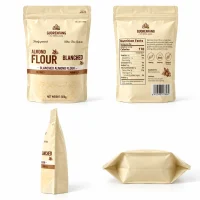 Almond Powder Stand-Up Bag Powder Zip Lock Packaging Custom Manufacturer
