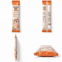 Custom Cat Treat Packaging Bags Pet Snack Long Strip Packaging Bags Cat Treat Bag Manufacturer