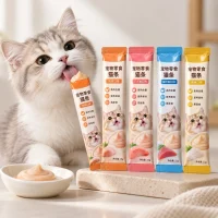 Custom Cat Treat Packaging Bags Pet Snack Long Strip Packaging Bags Cat Treat Bag Manufacturer