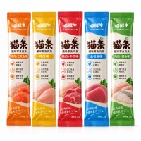 Custom Cat Treat Packaging Bags Pet Snack Long Strip Packaging Bags Cat Treat Bag Manufacturer