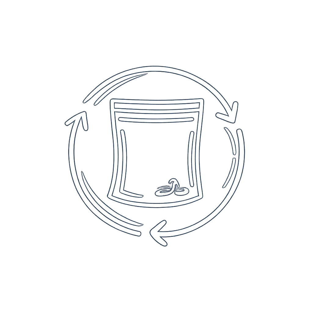 Sustainable Packaging Material Recycling Process Diagram