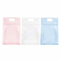 Clear carry handle general-purpose packaging bags, food-grade flat-bottom bags, bulk in stock