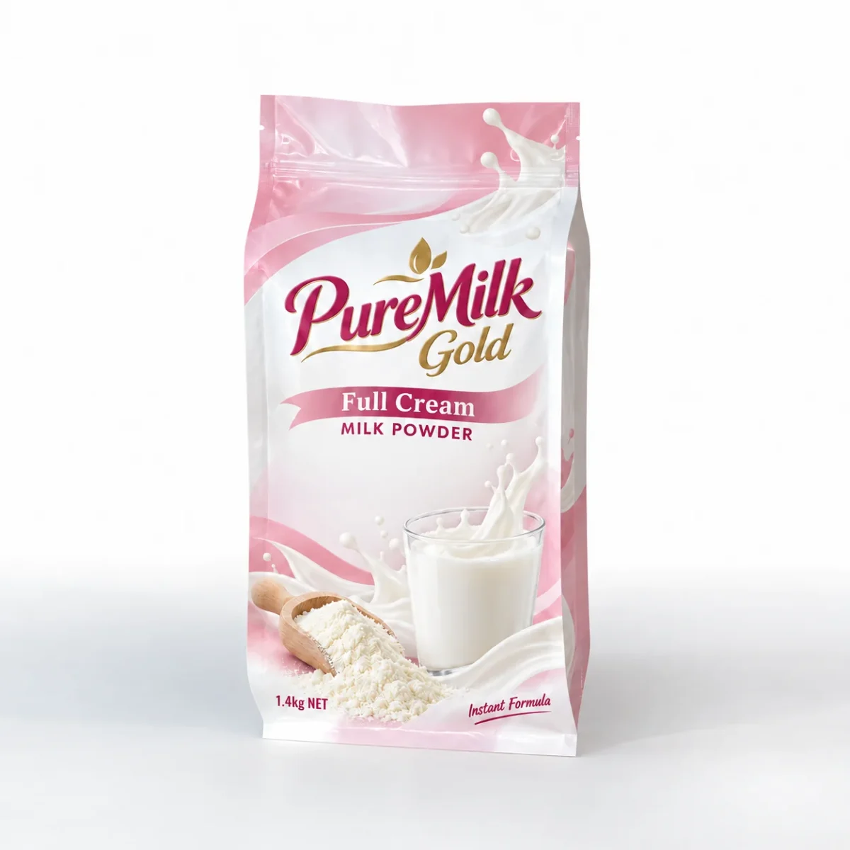 Custom Four-Side Sealed Side-Flap Powder Food Bag Manufacturer for Infant Formula Packaging