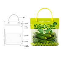 Custom Fresh Produce Packaging Bags Manufacturer for Fresh Fruits, Vegetables, and Agricultural Products Self-Standing Bags Source Factory
