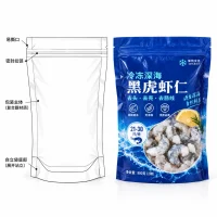 Custom Frozen Shrimp Packaging Bags Zipper Stand-Up Bag Frozen Seafood Packaging Bag Manufacturer