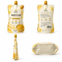 Honey Mustard Squeeze Bag Salad Dressing Seasoning Packaging Custom Manufacturer