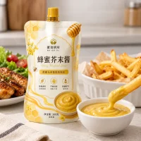 Honey Mustard Squeeze Bag Salad Dressing Seasoning Packaging Custom Manufacturer