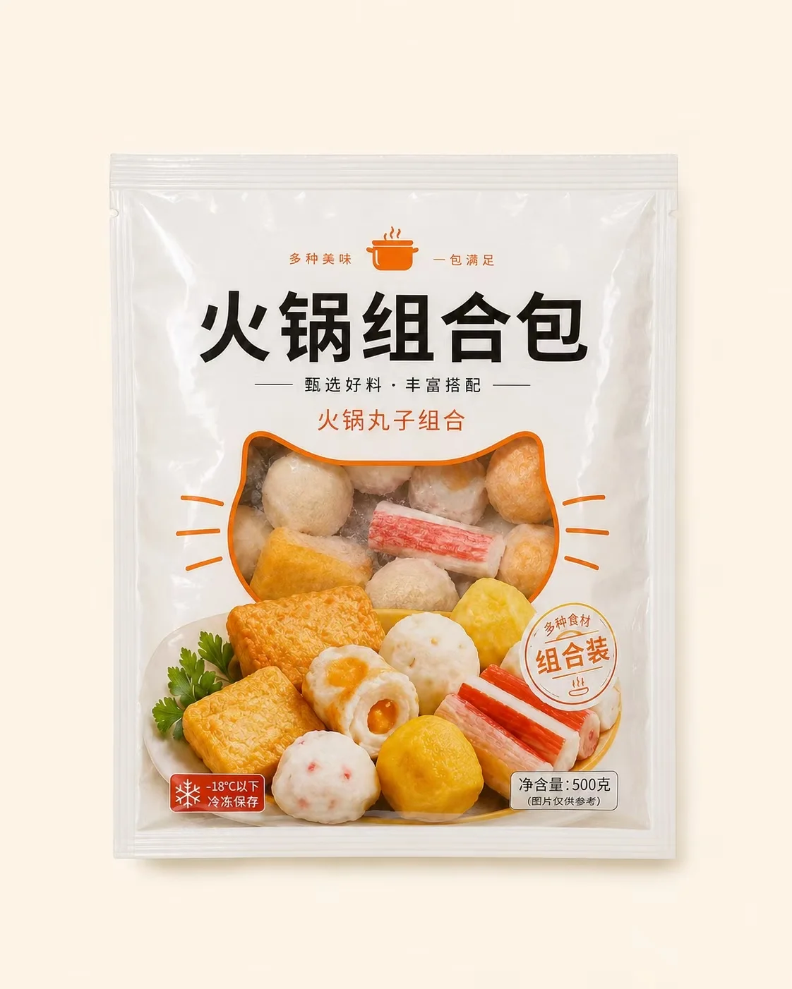 Frozen Food Packaging Hot Pot Meatballs