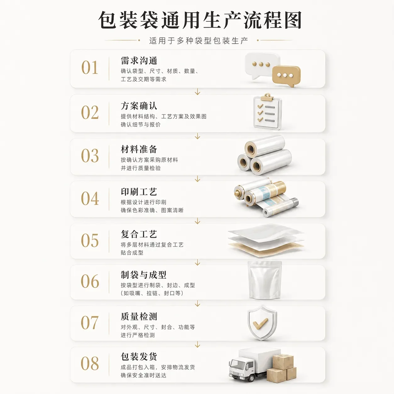 General Packaging Bag Production Process Diagram