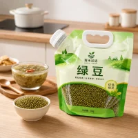 Custom Green Bean Packaging Bags, Self-Standing Grain and Legume Packaging Bags, Legume Packaging Bags