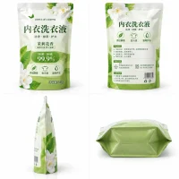 Custom Laundry Detergent Bag Packaging, Three-Side Sealed Stand-Up Laundry Detergent Bag, Laundry Detergent Bag Manufacturer